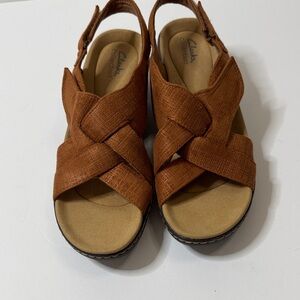 Clarks Merliah Echo Tan Brown Sandals NEW Size 10
